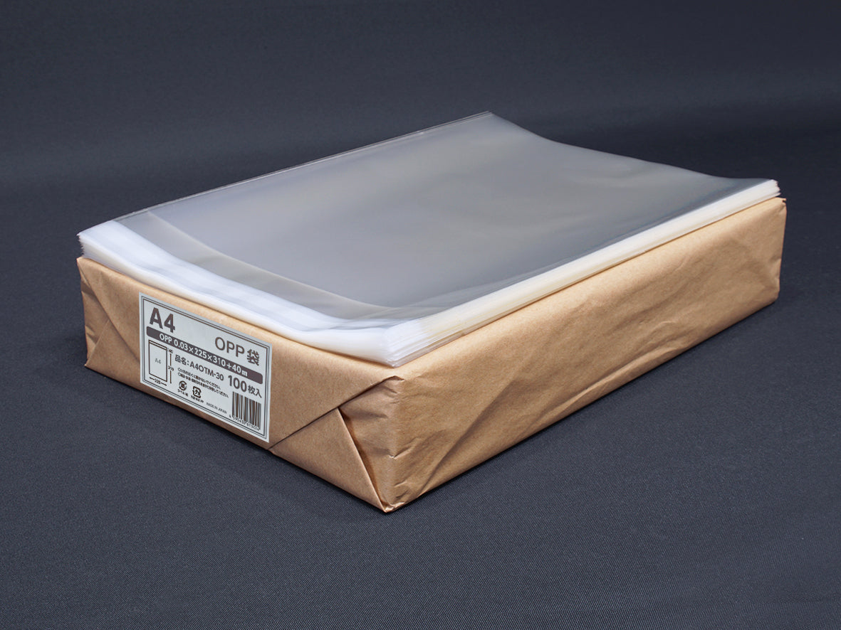 A4タイプ　OPP30μm　225×310+40 フタ糊付-まとめ売り